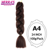 Jumbo Braiding Hair Extensions 24inch Ombre Hair For Braids 5Pcs Box Braid Yaki Texture Synthetic Fiber Fake Hair Mirra’s Mirror