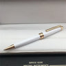 Luxury Msk-163 White Metal Ballpoint Pen Rollerball Pen Unique Reliefs Office School Writing Fountain Pens With MB Serial Number