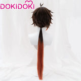 IN STOCK Zhongli Dyeing Gradient Wig Cosplay Game Genshin Impact DokiDoki Cosplay Wig Free Wig Cap Zhong Li Earrings Christmas