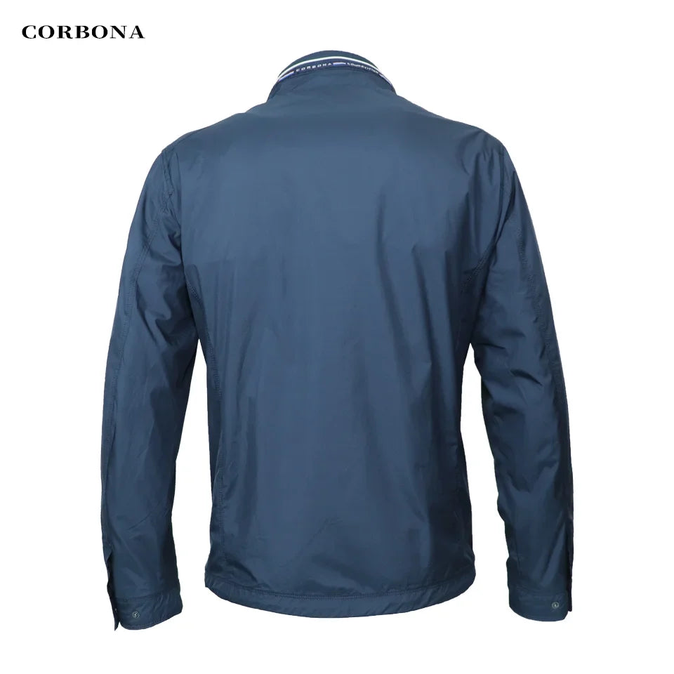 CORBONA 2024New Men Spring Summer Lightweight Jacket Long Sleeve Oversized Autumn Coat Windproof Sea Beach Fishing Outdoor Parka