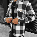 Men Casual Plaid Flannel Shirt Men clothing fashion 2023 winter Thick Warm Men's Casual Jacket High Quality Soft Shirt S-3XL