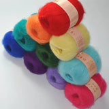 6 Balls Angora Mohair Wool Yarn for Knitting Soft Plush Cashmere Hand Crochet Lanas DIY Scarf Sweater Thread Freeshipping Sales