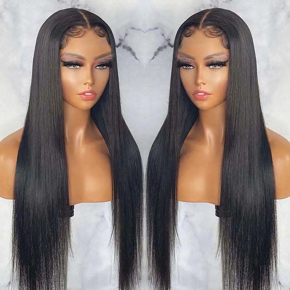 Glueless Wigs Human Hair Ready To Wear And Go 210% Density 5x5 HD Transparent Glueless Lace Closure Wig Straight Human Hair Wigs