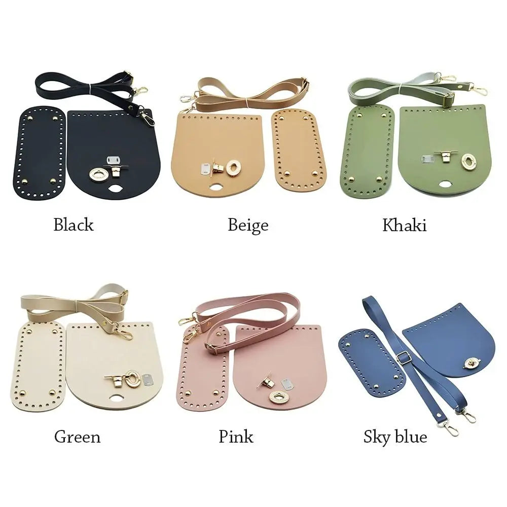 Handmade Leather Bag Strap For DIY ShoulderHandbag Woven Set High Quality Bag Bottoms With Hardware Accessories