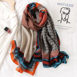 2022 New Design Brand Women Scarf Fashion Print Cotton Spring Winter Warm Scarves Hijabs Lady Pashmina Foulard Bandana Plaid