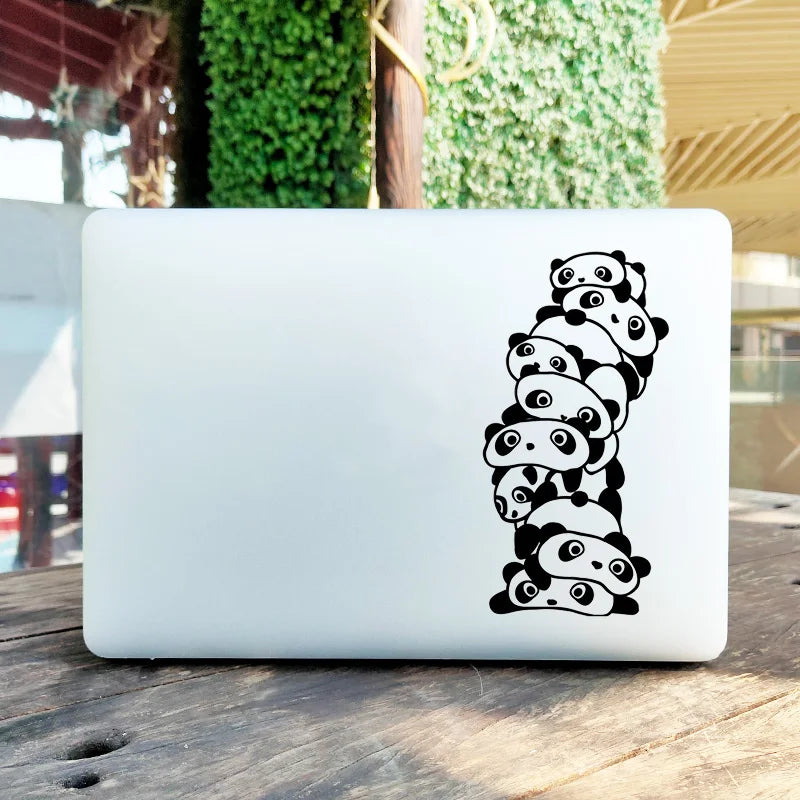 Panda Baby Pile Laptop Sticker for Macbook Pro 14 16 Air Retina 12 13 15 Inch Mac Cover Case Skin Tablet PC Vinyl Notebook Decal