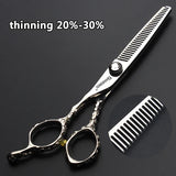 Classic Left Hand Barber Scissors, Exclusive High end Hair Scissor Tools for Hairdressing Professionals, 6-inch Set.