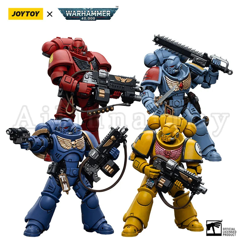 JOYTOY 1/18 Action Figure (4PCS/SET) 40K Intercessors Set Anime Military Model Free Shipping