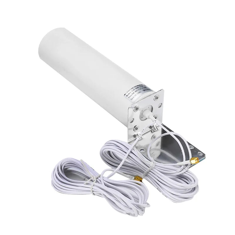 Outdoor Barrel 4g LTE antenna Dual Cable Mobile Phone Network Booster Router Waterproof Antenna