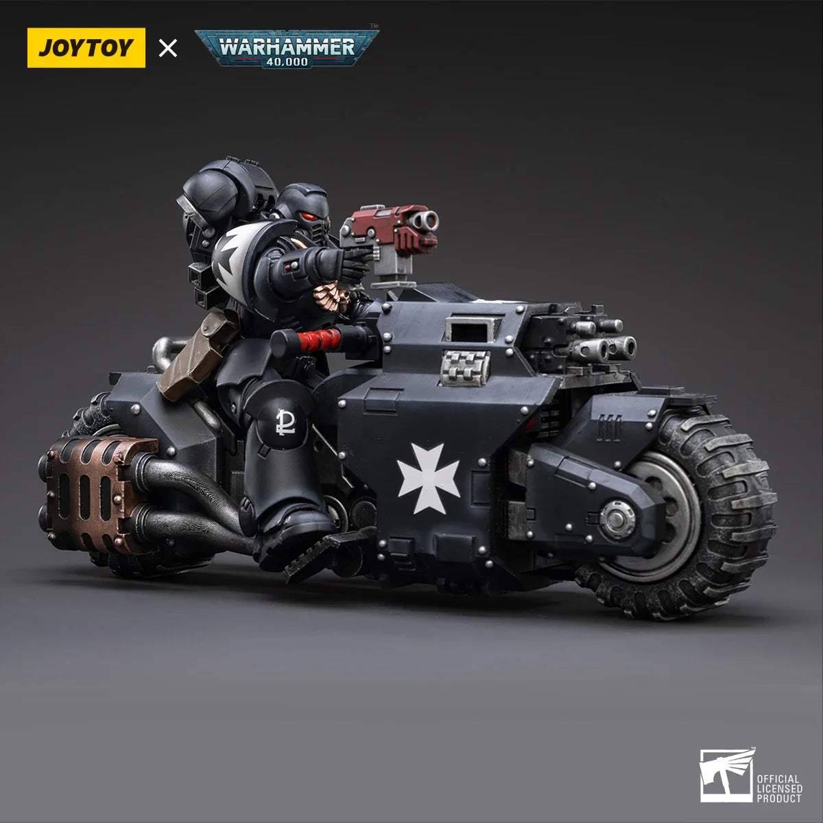 [IN-STOCK] JOYTOY Anime WARHAMMER 40K 1/18 Action Figure Black Templars Outriders Collection Military Model Free Shipping