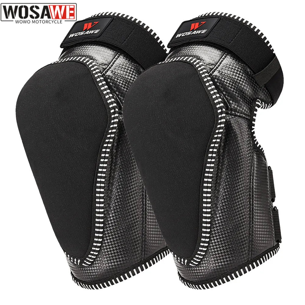 WOSAWE Motorcycle Kneepads Knee Skate Skiiing Snowmobile Racing MTB Motocross Thicken Protective Guard Gear Knee Guard