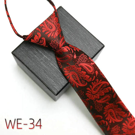 New Suit Business Zipper Tie for Man 48*7cm 1200 Pins High-end Polyester Neck Tie Striped Solid Color Grid Flower Ties