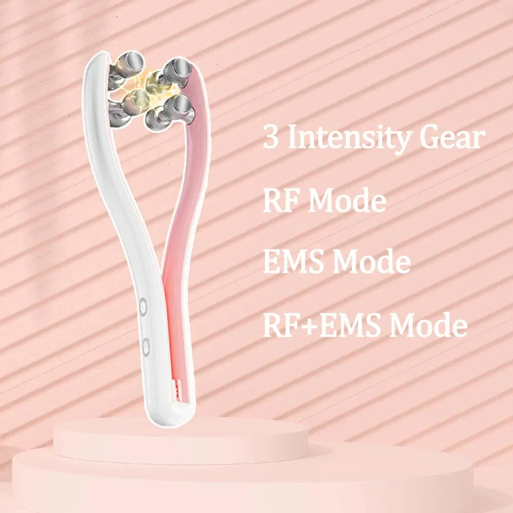 Ems Face Massager Roller Y Shape Face Lifting Device V Face Double Chin Remover Face Care Skin Care Home Use Beauty Tool