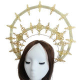 Gorgeous Sun Godmother's Crown Lolita KC Notre Dame Virgin Mary Halo Princess Queen Pope Tiara Headband