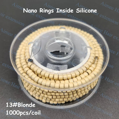 1000pcs/coil Pre-Loaded 3.0mm NanoRings Silicone Micro Rings Links Beads Hair Extension Tools Made Easi Loop Hook