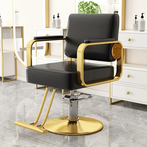 Gold Salon Beauty Barber Chair Luxury Personalized Lifter Classic Chair Swivel Cheap Minimalist Fashionable Cadeira Furniture