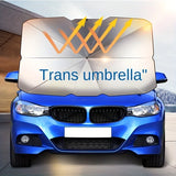 Car sunshade Front windshield sunshade Car interior summer sunshade retractable multifunctional umbrella