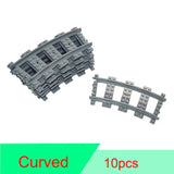 City Train Tracks Forked Flexible Railway Bridge Rail Viaduct Buliding Block Toy Straight Cruved Soft Track Bricks Leduo Gift