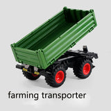 1/24  Remote Control Tractor Trailer 2.4G RC Tractor Simulated Engineering Construction Truck Model Toys Farming Machine