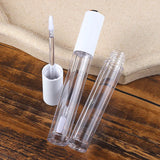 Clear Wand Lip Gloss Tube White cap 4ml DIY Cosmetic Blusher Container Makeup Lipstick Lip Balm Tools Concealer Accessories