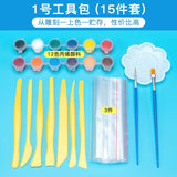 Air Dry Clay and Sculpturing Tools Modeling Clay Set Plasticine Polymer Clay for Modeling Craft Clay Doll Figure Educational Toy