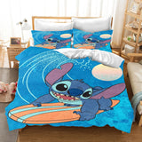 Disney Stitch Cartoon Duvet Cover Anime Set Comforter King Size Bedding Quilt Cover Queen Twin Size Children Grade A Printed