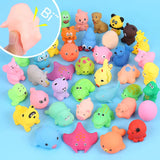 1-10 Pcs/set Baby Cute Animals Bath Toy Swimming Water Toys Soft Rubber Float Squeeze Sound Kids Wash Play Funny Gift