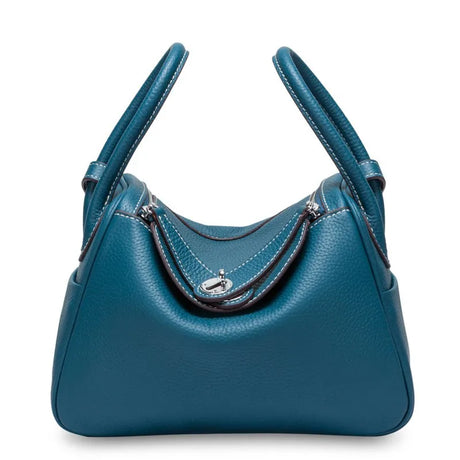 100% Cow Leather Lady Lindi Bag Brand Shoulder Messenger Bag Luxury Handbags Women Genuine Leather Luxury Designer Doctor Bag