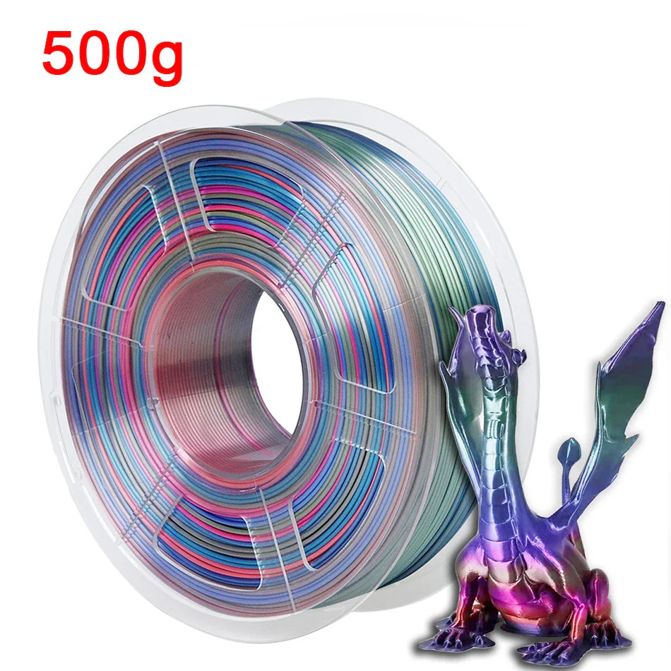 Silk Colorful 3D Printer Filament PLA Rainbow 3D Printing Materials 1.75mm Sublimation Universe Forest Candy Macaron Series pla