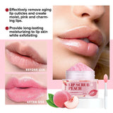 Peach Lip Scrub Exfoliating Lightening Fade Lip Lines Anti Dryness Removing Dead Skin Moisturizing Care Makeup Lip Care 30g