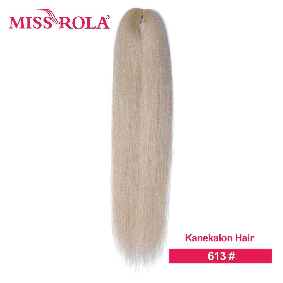 Miss Rola Synthetic Wholesale Bulk 6 Pieces 30Inch 28Inch 26Inch Pre Stretched Jumbo Braiding Hair Kanekalon EZ Twist Braid Hair