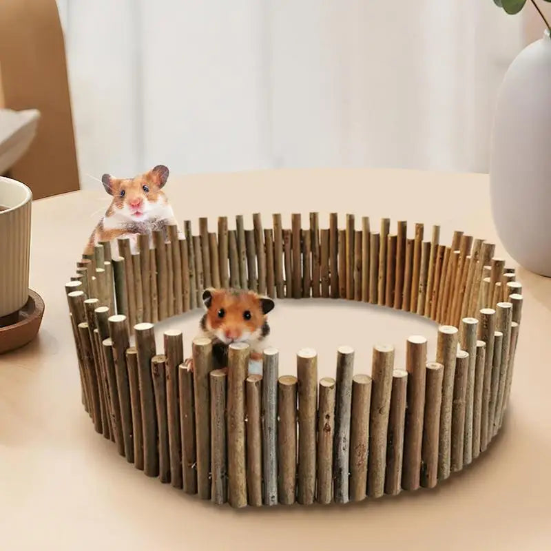 Hamster Cage Fence Guinea Pig Wood Climbing Bridge Fence Hamster Cage Decor Hamster Accessories Hamster Chew Toy For Guinea Pig