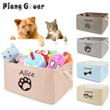 Basket Toys Dog Paw Personalized Pet Toy Storage Box For Clothes Custom Cat Product With Name Dog