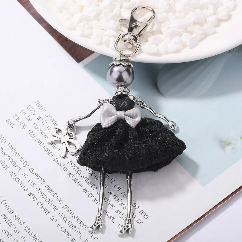 YLWHJJ brand Doll Handmade Cute charm keychain for Women Car Pendant Girls fashion Jewelry Bag key chains Accessories key ring