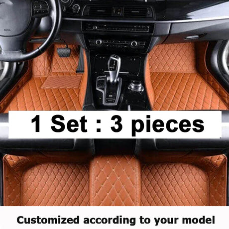 Custom Made Leather Car Floor Mats For Toyota Land Cruiser Prado 120 2003 2004 2005 2006 2008 Carpets Rugs Foot Pads Accessories