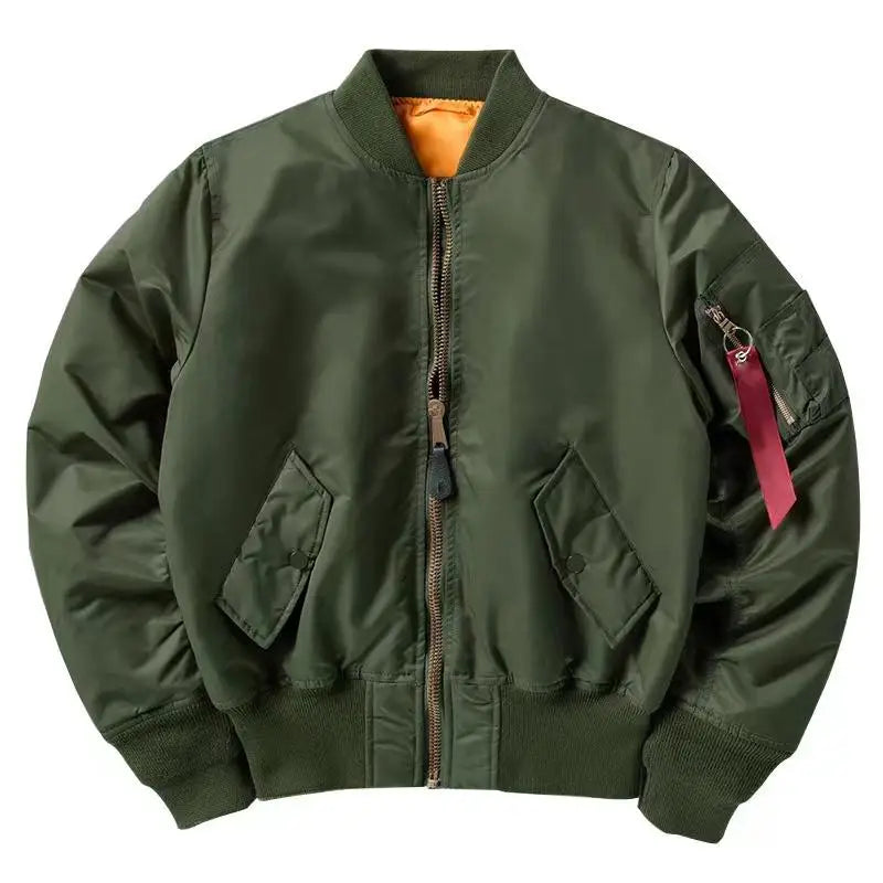 Men MA1 Jacket Autumn Nylon American Military Uniform Aviator Unisex Hiphop Coat Male Bomber Flight Jacket