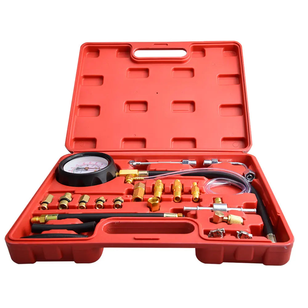 12 piece Engine Oil Pressure Test Kit Tester Car Garage Tool Low Oil Warning Devices