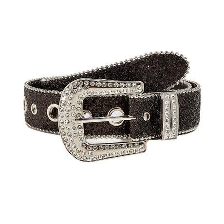 Goth for rhinestone Belts Women PU Leather Strap for rhinestone Belts Western Cowboy Y2K Girls Fashion Belt for Jeans Men