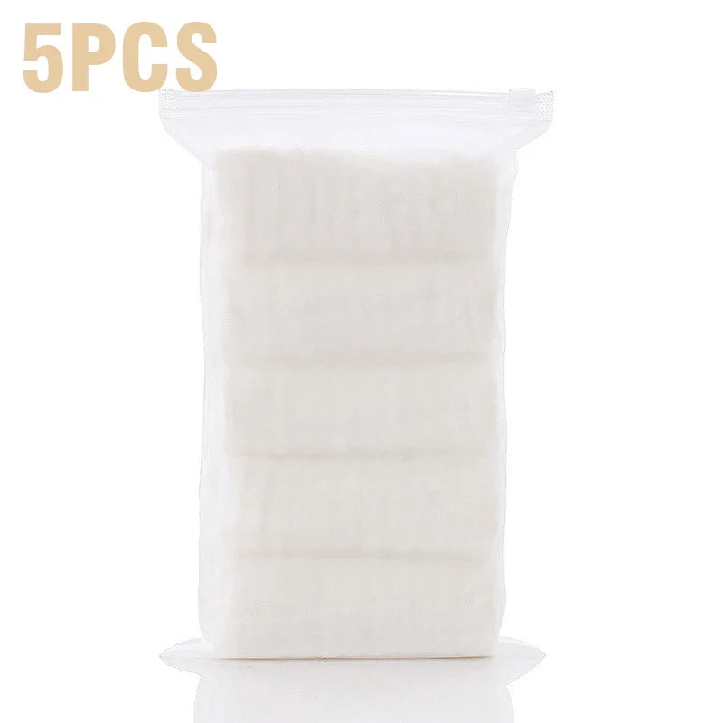 5PCS Baby Bath Towel 100% Cotton 6 Layers Gauze Kid Facecloth Face Wash Wipe Hand Soft Newborn Stuff Handkerchief 30X30cm