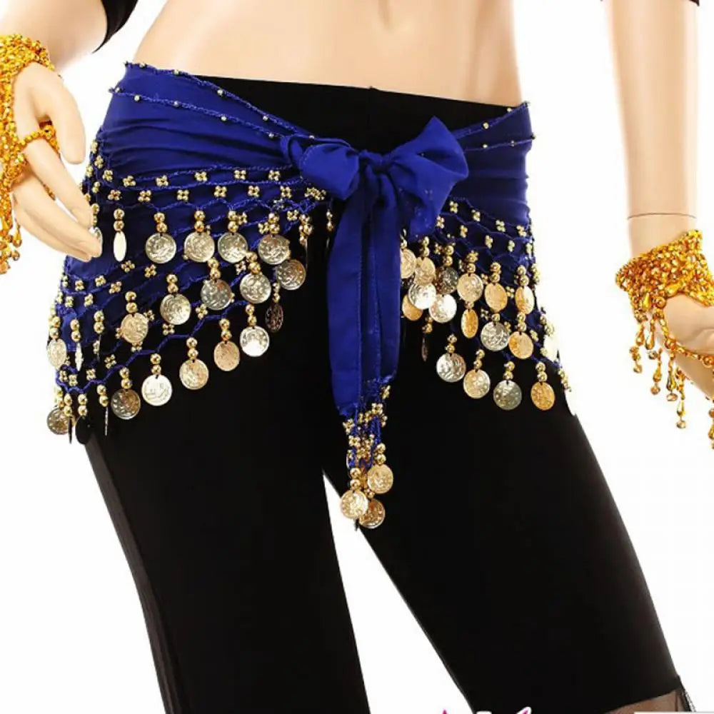 1Pc Belly Dance Waist Chain Five Layer Three Row Triangle for Indian Women’s Gold Coin Hip Scarf Fashion Dancewear Accessories