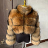 New Ladies Natural Fox Fur Cropped Plus Stand Collar Fur Jacket Women Winter Fashion Warm Fur Jacket 100% Genuine Fox Fur