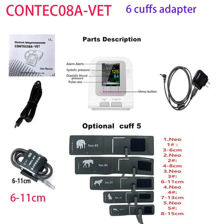 CONTEC08a Vet Animal Blood Pressure Detector Can Be Equipped With Blood Oxygen Function Probe And Cuff Of Various Sizes