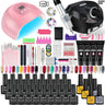 Acrylic Nail Kit Poly Nail Gel Kit With Nail Lamp Nail Extension Glitter Gel UV Building Gel Nail Polish Kit Manicure Tools Set