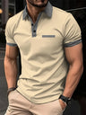 Euro size Fashion Boutique Men's Polo Shirt Summer Casual Business Versatile Clothing Comfortable Breathable Polo sleeve Top