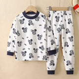 Cotton Child Loungewear Set Long Sleeves Long Pants Pajama Two-piece Set Autumn Winter Warm Casual Autumn Clothes Unisex Cartoon