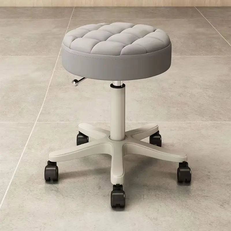 Round Stool Chair for Beauty Salon Barber Shop Adjustable Rotating Lifting With Wheels Beauty Eyelash Stool Chair Furniture