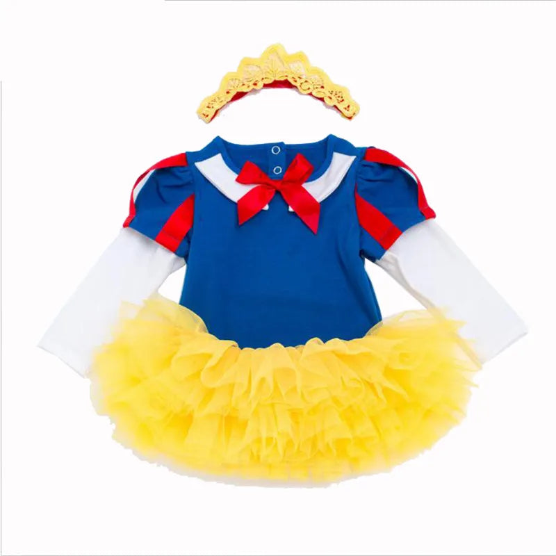 Baby girl Clothes elsa anna costume for Baby Infant Birthday Party Dress Tutus Newborn Jumpsuit Bebe Romper Little Girl Clothes