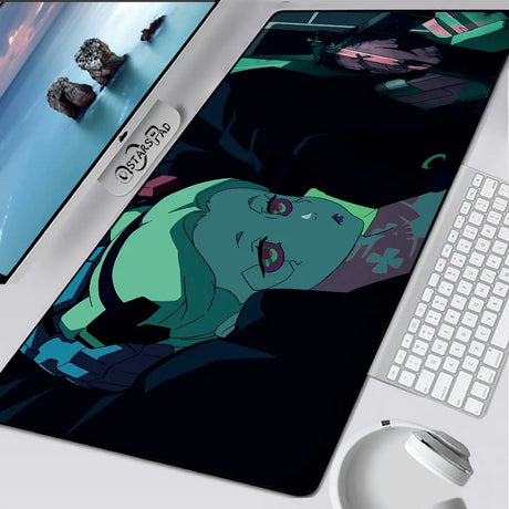 Cyberpunk Mouse Pad Anime Mousepads Edgerunners Keyboard Mat DIY Soft Gamer Large DeskMat XXL XL Gaming Accessories for Computer