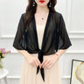 Korean Solid Chiffon Transparent Sunscreen Shawl Female Summer Air Conditioned Blouse Cardigan Neck Guard Cloak Silk Scarf R13