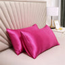 2pcs Silk Pillowcase Children's Winter Anti-static Soft Pillow Protective Case Home Solid Color Pillow Case Anti-dirty Bedding